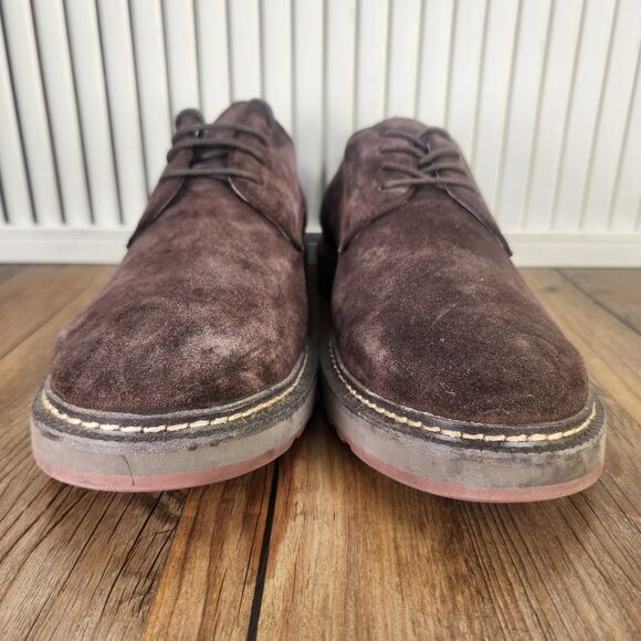 Nordstrom 1901 Mens Size 10.5 M Brown Suede Classic Preppy Oxford Dress Shoes main image 8